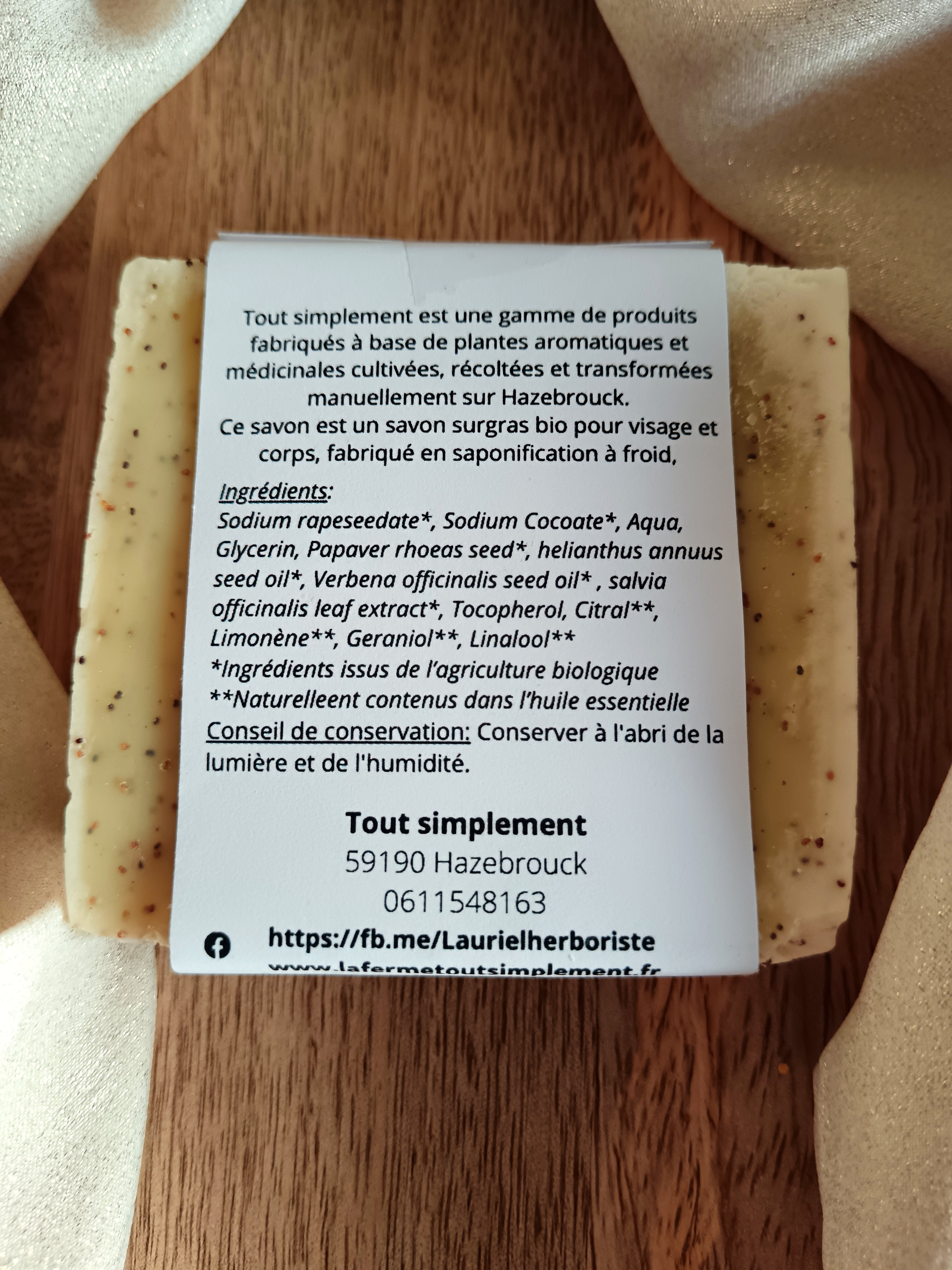 Savon gommage Verveine