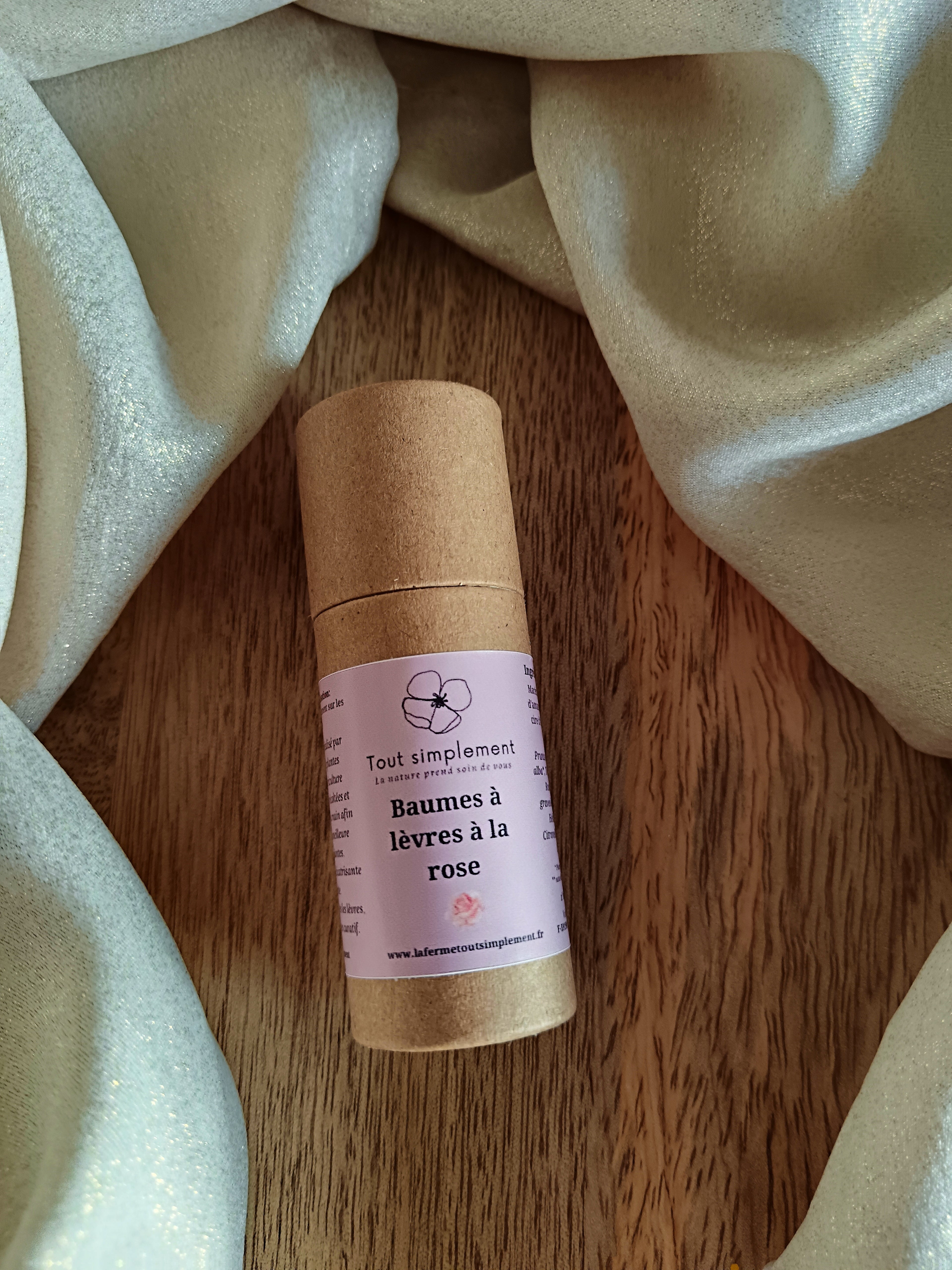 Baume à lèvres à la rose