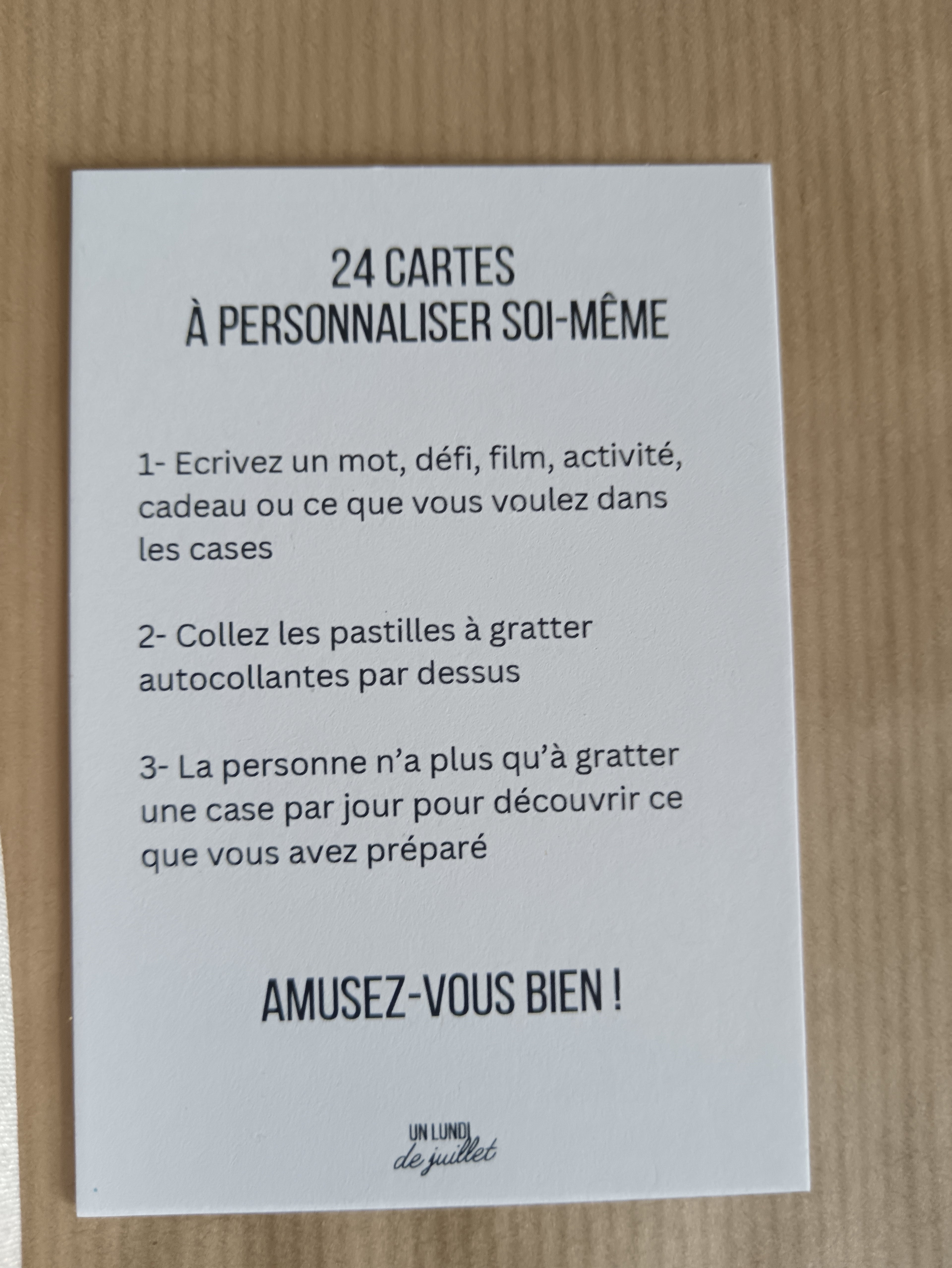 Les cartes à gratter de l'Avent!