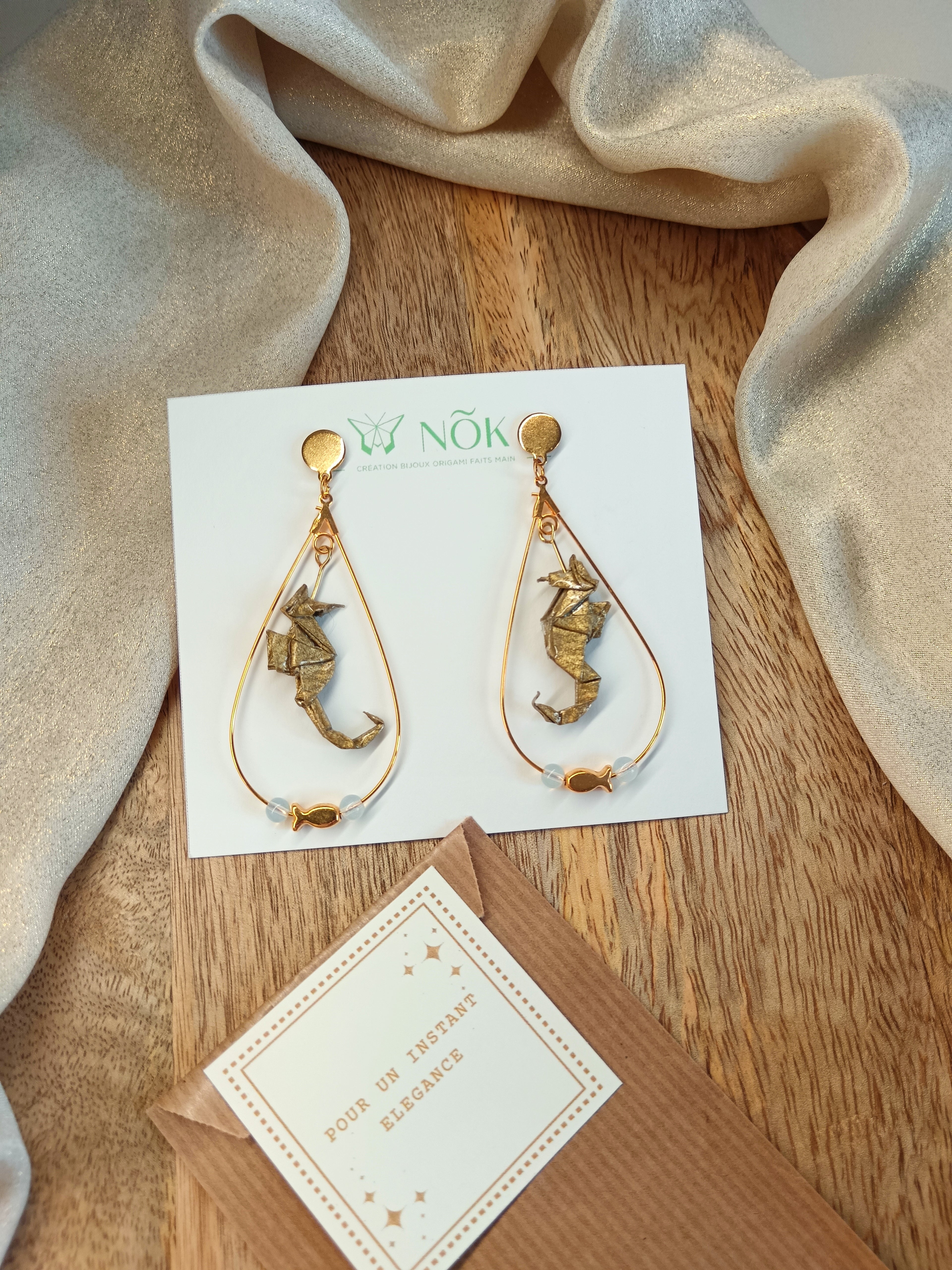 Boucles d'oreille Origami – L’art du pli en bijou
