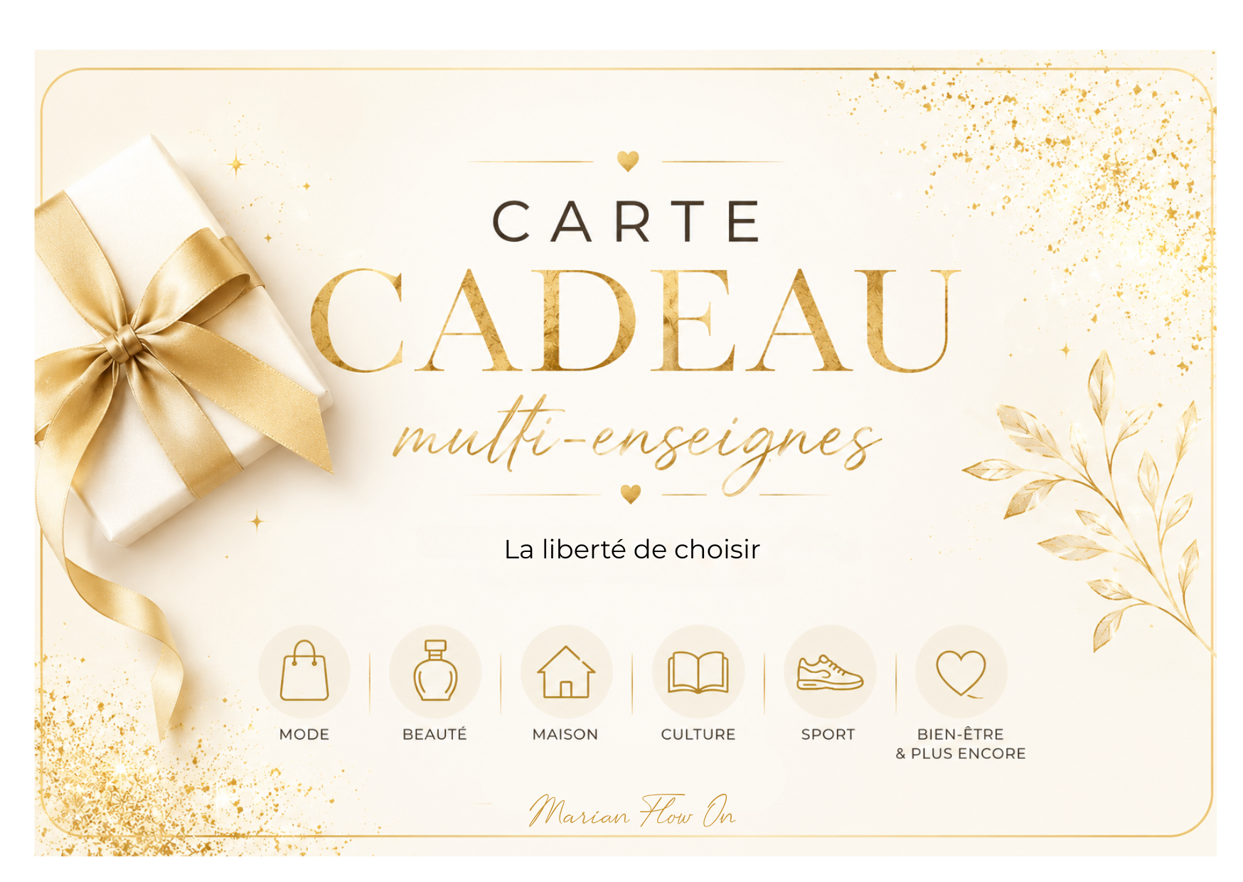 Carte cadeau multi-enseignes 100€